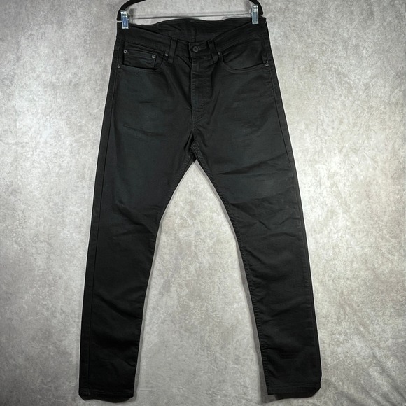 Levi's 512 Jeans Men 34X32 Black Denim Slim Fit Tapered Pockets Casual Everyday - Picture 1 of 12